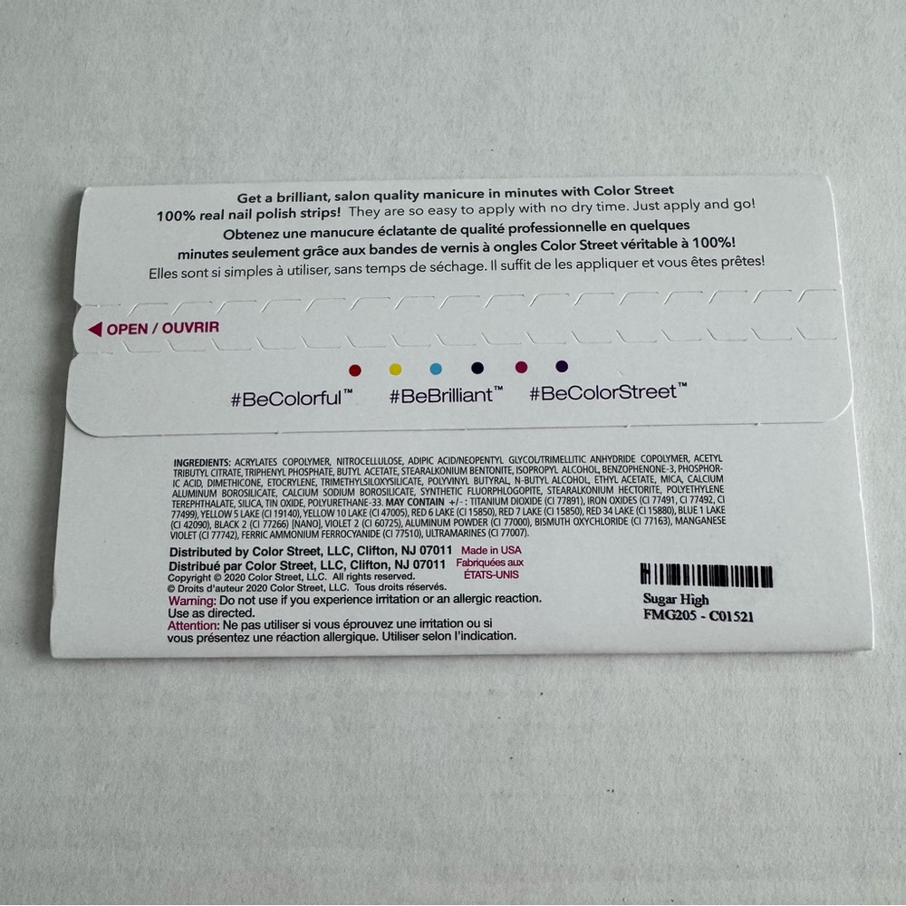 *Retired* Color Street: Sugar High | Rainbow Multicolor Glitter Clear Overlay - Picture 4 of 12